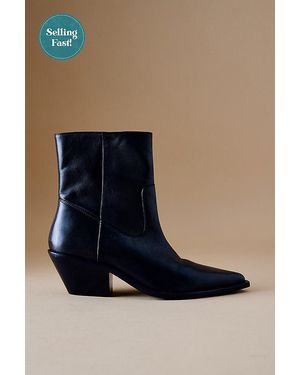 By Anthropologie Metallic Ankle Western Boots - Blue