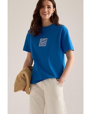 SELECTED Brook Hotel Amour Relaxed T-Shirt - Blue