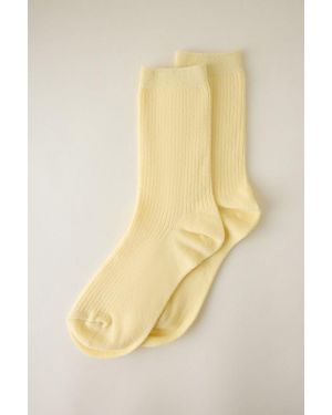 By Anthropologie Ribbed Trouser Socks - Yellow