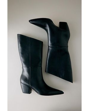 Matisse Edie Leather Asymmetric Boots - Black