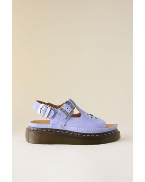 Dr. Martens Dunnet Flower Leather Sandals - Blue