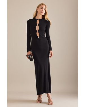 Bardot Nautico Knit Maxi Dress - Black