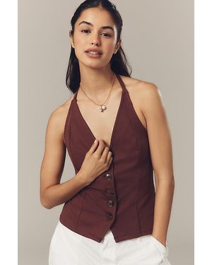 By Anthropologie Halter Vest - Purple