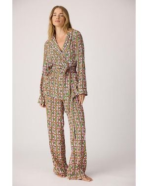 It's 9pm Rizzo Bespa Suit Long Pyjama Set - Natural