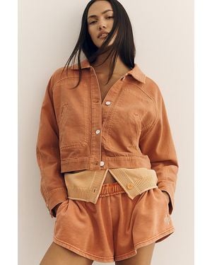 Pilcro Dolman Regenerative Cotton Denim Jacket - Brown