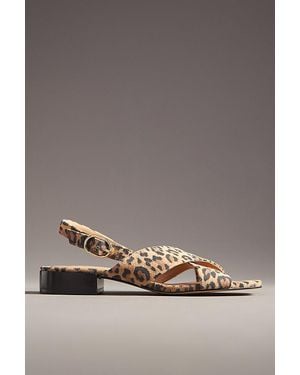 Maeve Crisscross Slingback Sandals - Grey