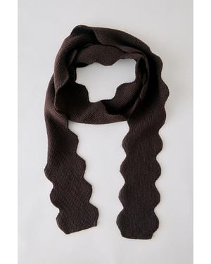 By Anthropologie Scallop Skinny Scarf - Black