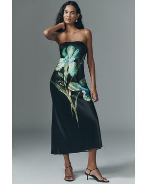 by anthropologie one-shoulder asymmetric floral maxi dress Asymmetric Striped Shirt Dress with Button Detail in Khaki Stripes