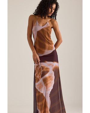Feners Balita Halter Mesh Maxi Dress - Purple