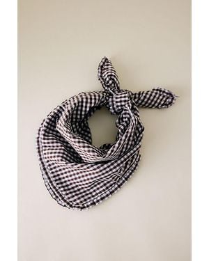 Anthropologie Gingham Headscarf - Brown