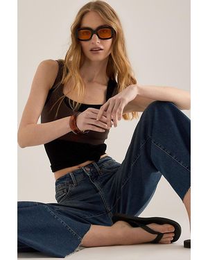 GOOD AMERICAN Good Skate Wide-Leg Jeans - Blue
