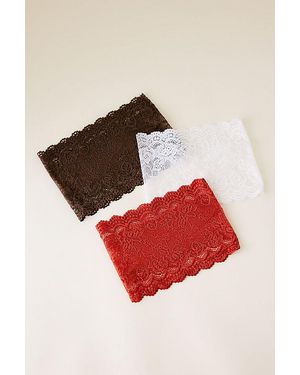 By Anthropologie Lace Headbands, 3 Pack - Red