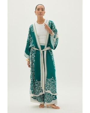 By Anthropologie Printed Kimono - Green