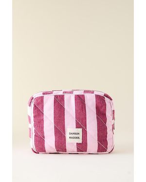 Damson Madder Stripe Wash Bag - Pink