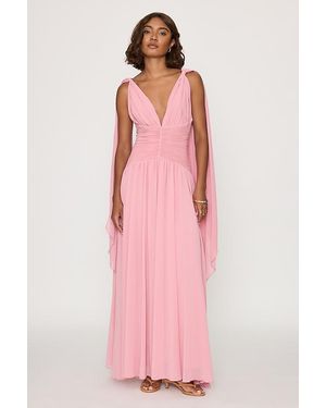 Mare Mare Waisted Drape Maxi Dress - Pink