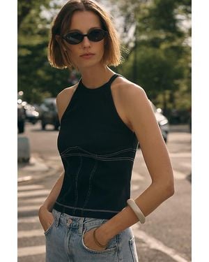 Pilcro High-Neck Tank Top - Green