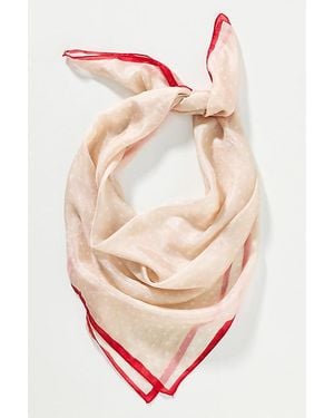 Maeve Large Graphic Print Silk Scarf - Pink