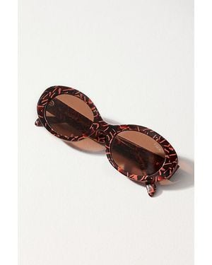 I-SEA X Celandine Oval Sunglasses - Brown