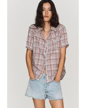 Pilcro The Aly Puff-Sleeve Blouse By - Multicolour