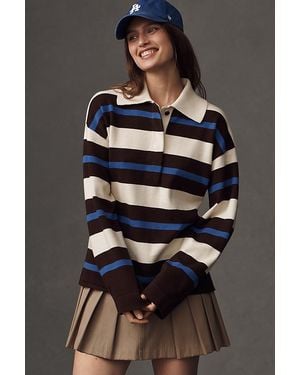 ALIGNE Ester Wool-Blend Rugby Stripe Jumper - Grey