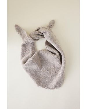 Anthropologie Small Scallop Triangle Scarf - Natural