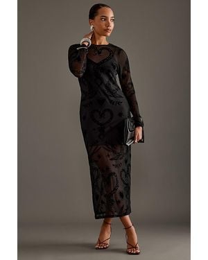 Never Fully Dressed Swallow Romance Soho Midi Dress - Black