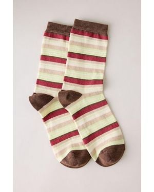 By Anthropologie Multi Stripe Knit Trouser Socks - Multicolour