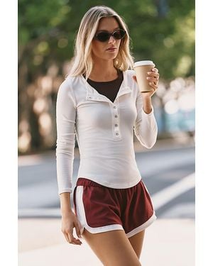 Daily Practice Cloud Ridge Long-Sleeve Henley Top - White