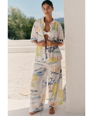 Celandine Linen-Blend Wide-Leg Trousers - Multicolour