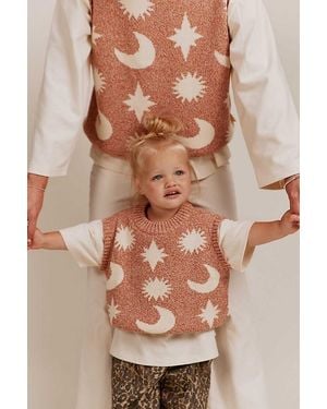 Claude & Co. Kids' Cozmo Moon Star Jumper Vest - Brown