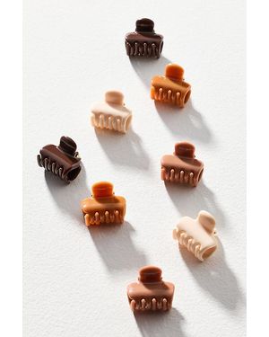 Kitsch Rosewood Mini Cloud Claw Clips, Set Of 8 - Multicolour