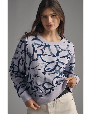 Maeve Sketchy Floral Sweatshirt - Grey