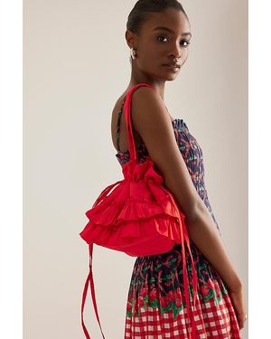 Damson Madder Sita Frilly Pouch Bag - Red