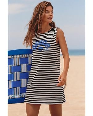 Celandine X Agathe Marty Graphic Mini Dress - Blue