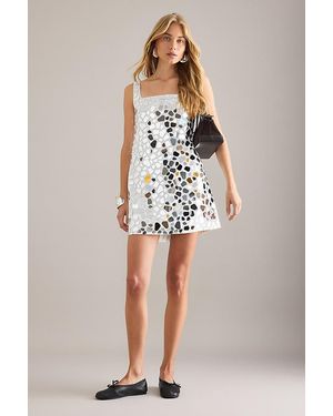 By Anthropologie Mirror Mini Dress - Metallic