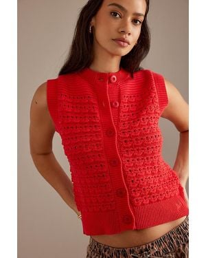 Damson Madder Aggie Knit Vest - Red