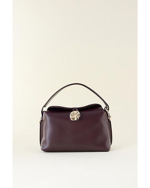 Flattered Hanna Leather Mini Crossbody Bag - Purple