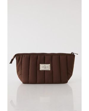 The Flat Lay Co. Padded Essential Makeup Pouch - Brown