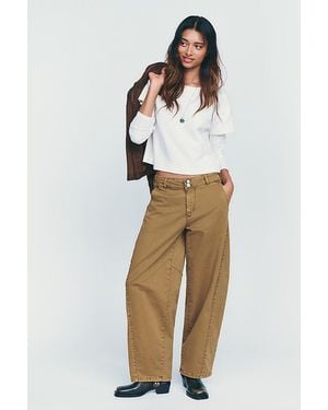 Pilcro Aero Wide-Leg Chino Trousers - White