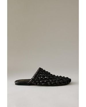 Bronx Annaya Woven Mules - Grey