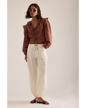 Pilcro Balloon Trousers - Natural