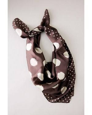 By Anthropologie Polka Dot Headscarf - Black
