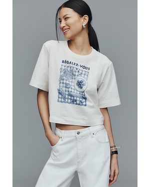 Maeve The Cory Short-Sleeve Boxy T-Shirt By - Grey
