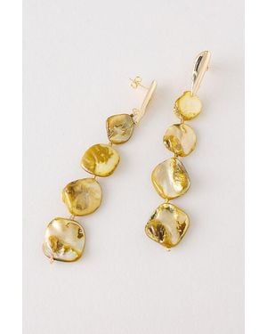 By Anthropologie Stone Drop Earrings - Metallic