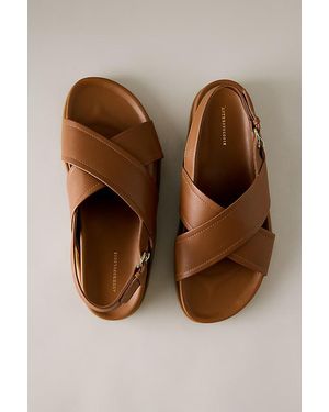 By Anthropologie Cross Slingback Sandals - Brown