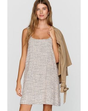 Maeve Keiko Tweed Mini Swing Dress - White