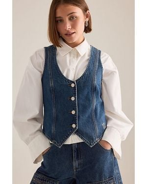 seventy + mochi Kiki Phoenix Denim Vest - Blue