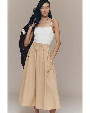 By Anthropologie Cargo A-Line Midi Dress - Natural
