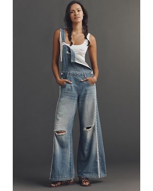 Pilcro The Adi Lace-Trim Overalls By - Grey