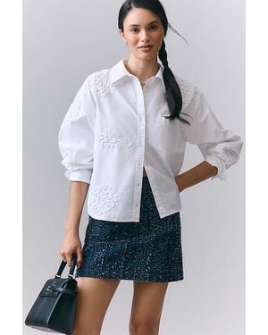 Maeve The Shrunken Bennet Buttondown Shirt By - White